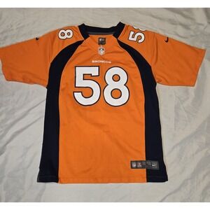 Denver Broncos NFL Youth Large Nike On Field Von Miller‎ #58 Orange Navy Jersey